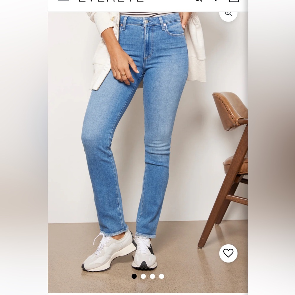PAIGE Cindy, Princess Blue Straight Leg Jeans. Still sold at Evereve